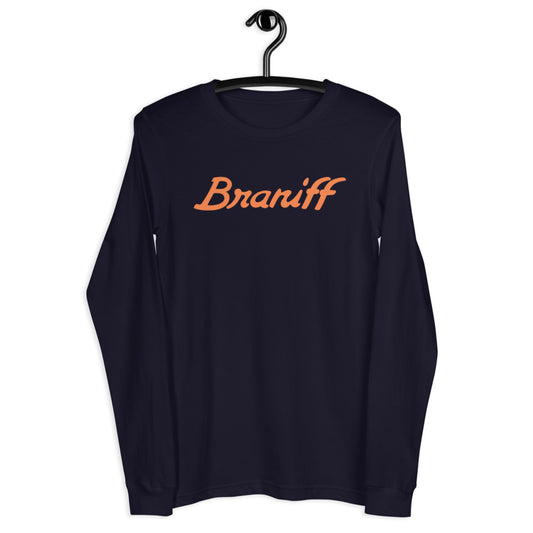 Long Sleeve Shirt T-Shirt Mens Womens Braniff Ultra Logo