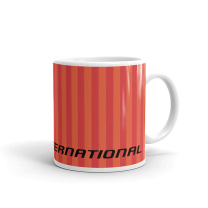 Coffee Mug 11oz Braniff Alexander Girard End of the Plain Plane EOTPP Watermelon Orange Stripe 1965