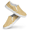 Sky High Slip On Canvas Shoes Womens Braniff Alexander Girard End of the Plain Plane Aircraft Interior Mustard Cream Check ONLY Available in Certain Countries See List Below
