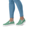 Sky High Slip On Canvas Shoes Womens Braniff Alexander Girard End of the Plain Plane Aircraft Interior Green Gray Check ONLY Available in Certain Countries See List Below